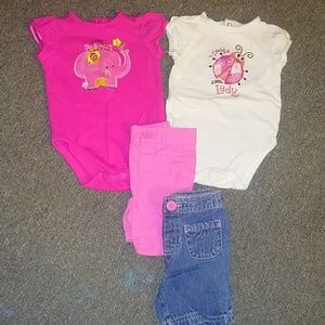 2,like new, Jumping Beaans baby girls short sets